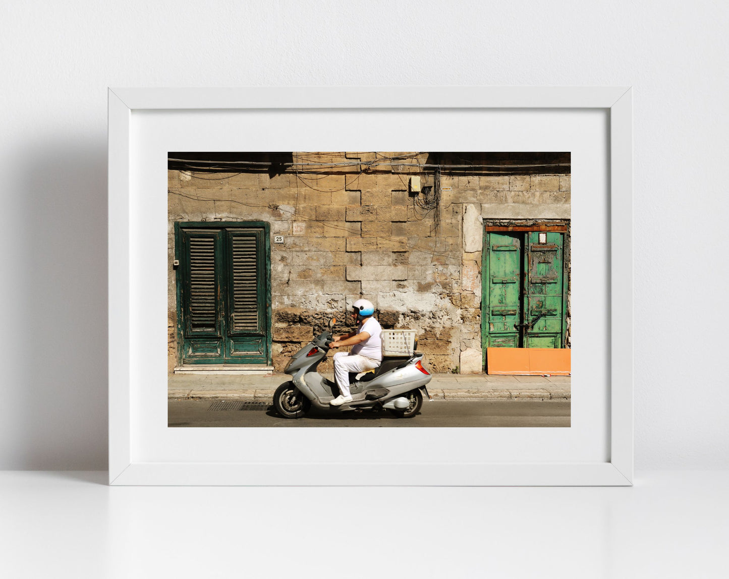 Palermo Sicily Print Street Photography Moped Poster