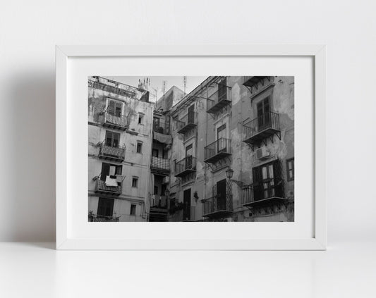 Palermo Sicily Black And White Print Italy Wall Art Fine Art Photography