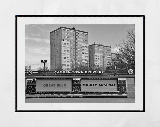 London Street Black And White Photography Print Arsenal Poster