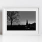 Glasgow Cathedral Black And White Photography Poster