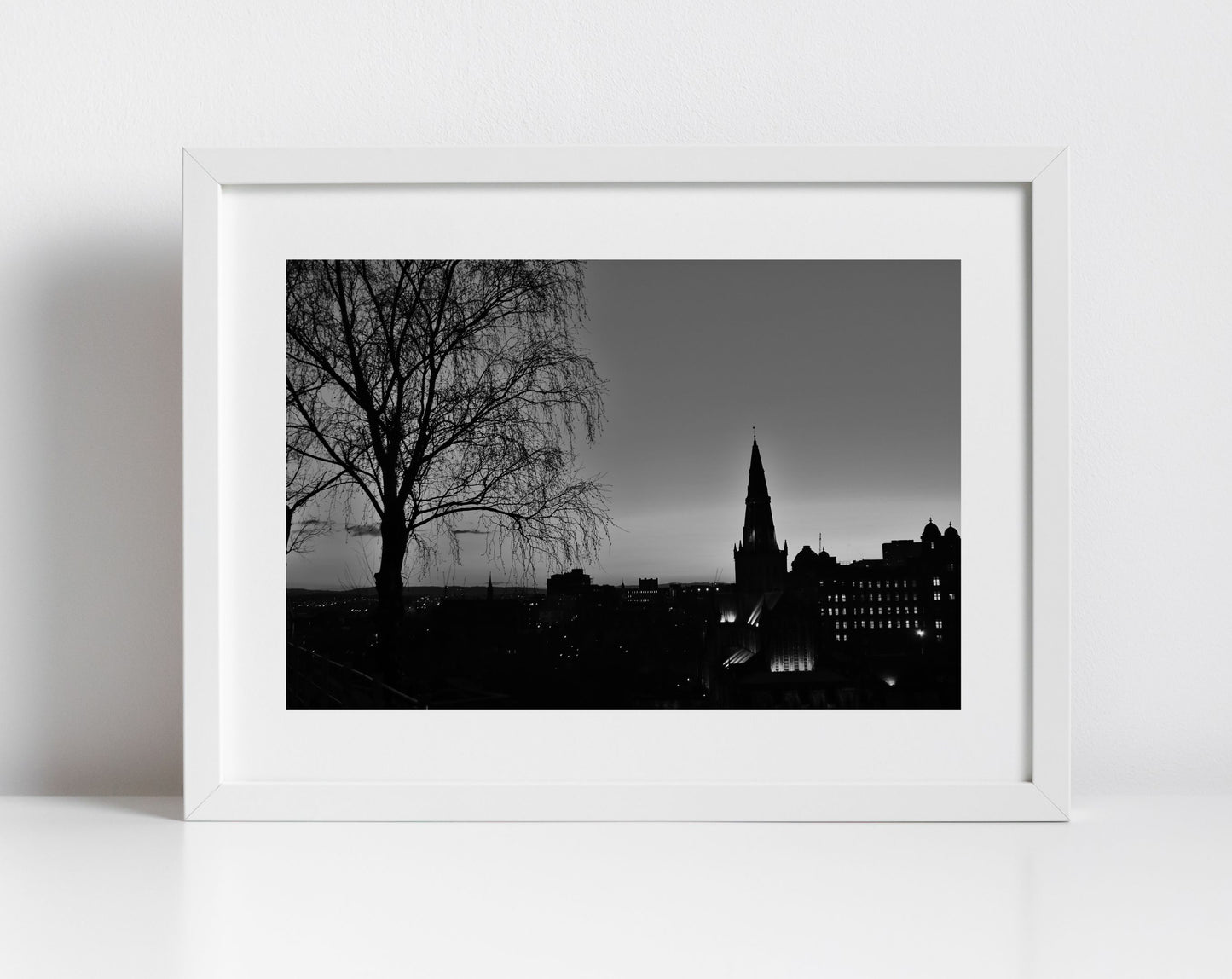 Glasgow Cathedral Black And White Photography Poster