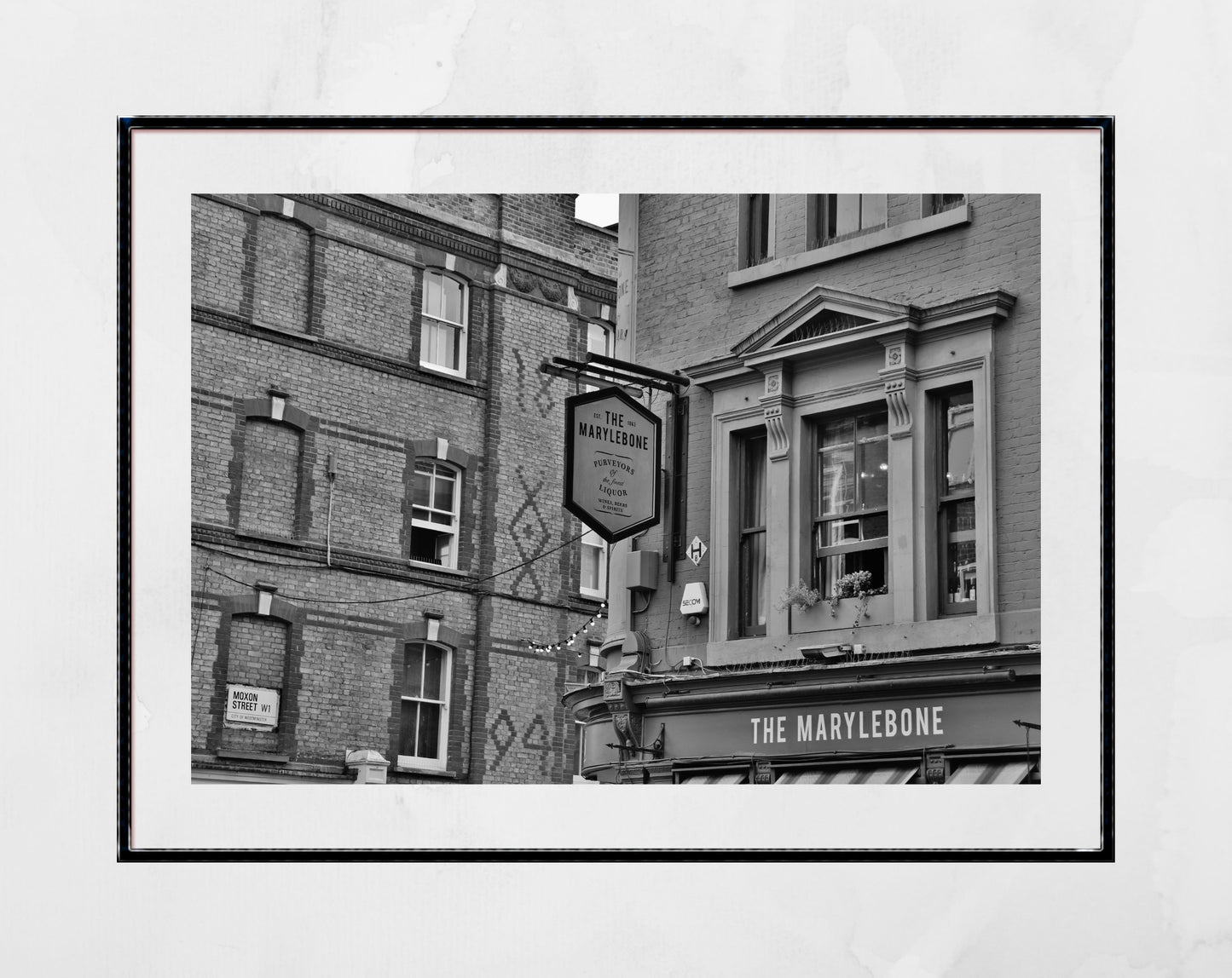 Marylebone London Street Photography Black And White Poster