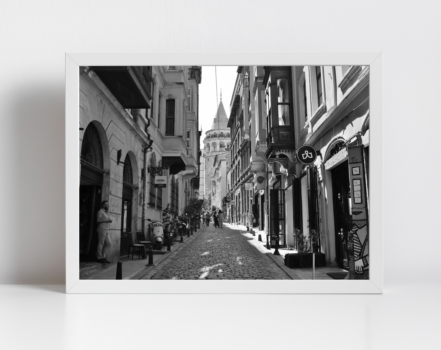 Istanbul Wall Art Galata Tower Black And White Photography Print