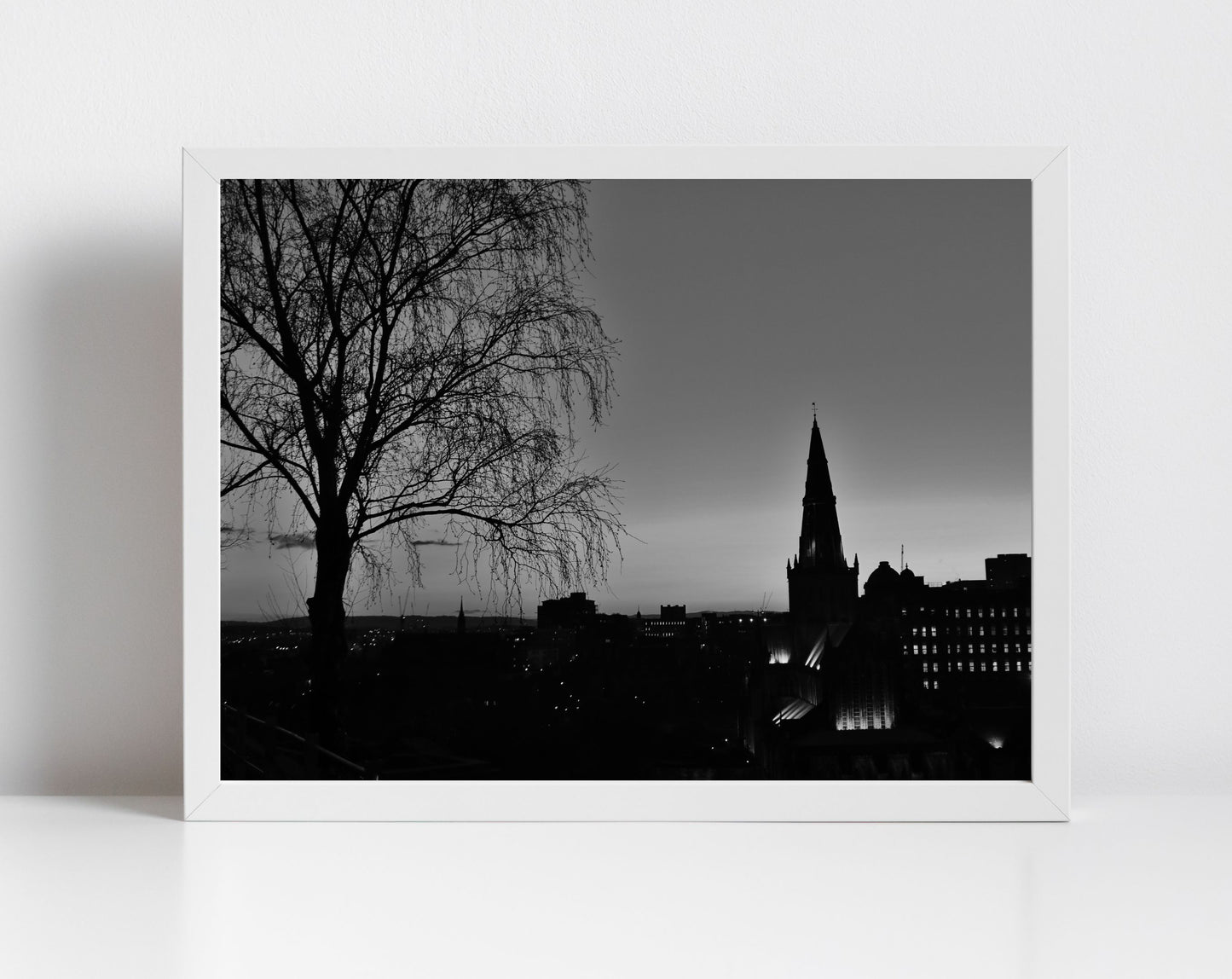 Glasgow Cathedral Black And White Photography Poster