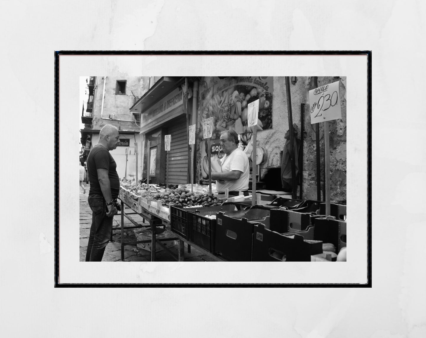 Palermo Black And White Print Sicily Wall Art Street Photography