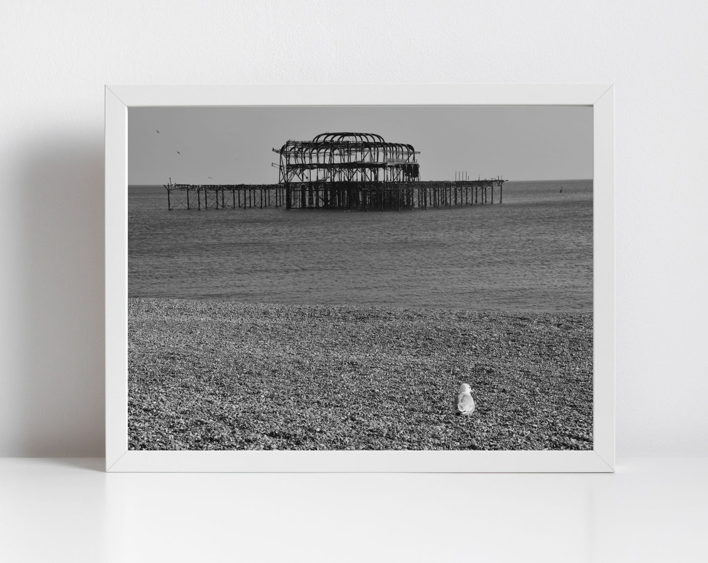 Brighton West Pier Black And White Photography Poster