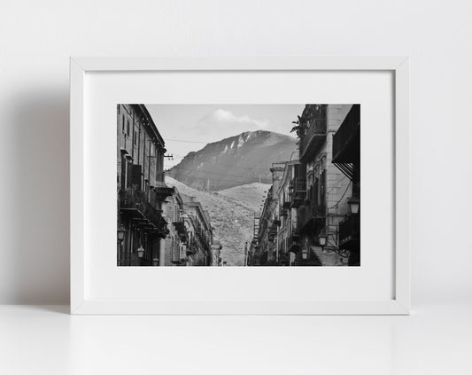 Palermo Sicily Black And White Print Italy Wall Travel Photography