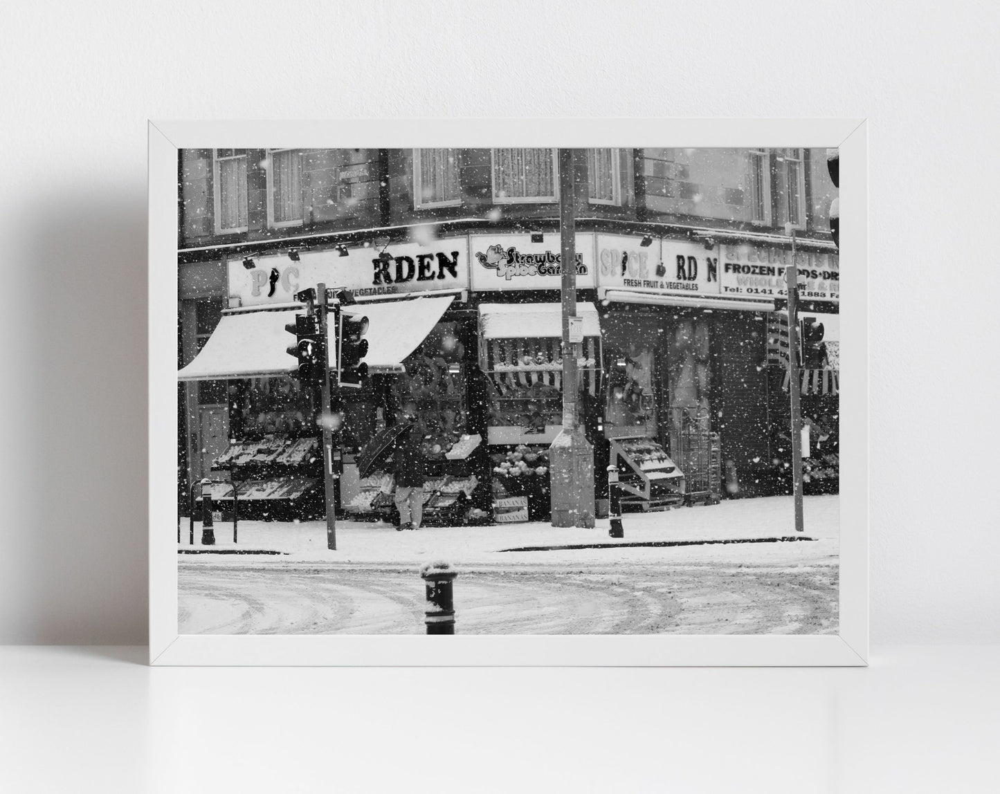 Pollokshields Glasgow Street Black And White Photography Print