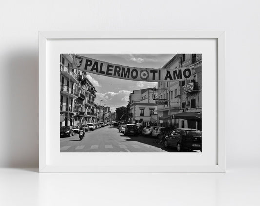 Palermo Sicily Print Black And White Photography Art