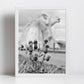 Falkirk Kelpies Scottish Thistle Black And White Print