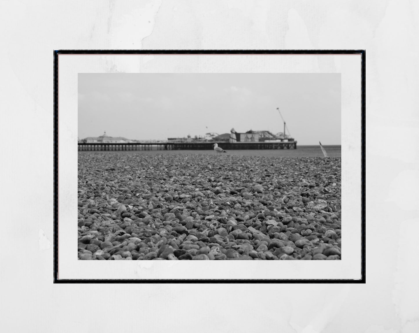 Brighton Beach Black And White Photography Wall Art