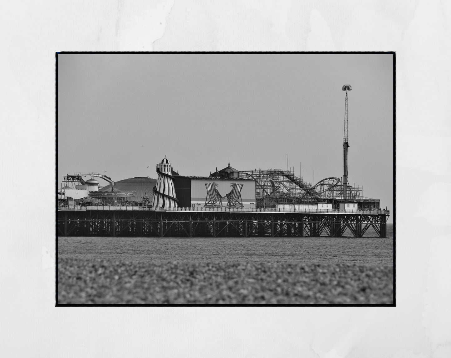 Brighton Palace Pier Black And White Photography Print