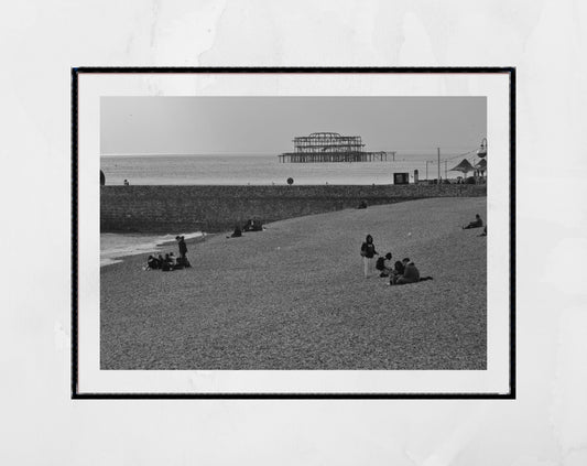 Brighton West Pier Black And White Photography Wall Art