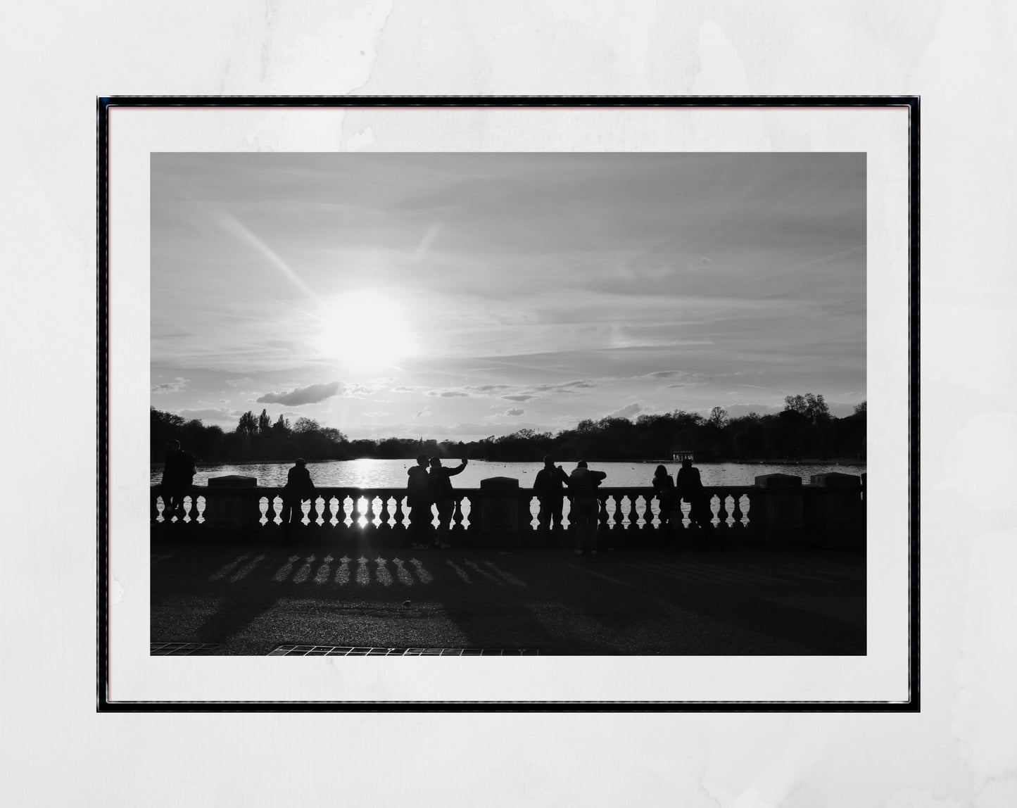 Hyde Park London The Serpentine Black And White Photography Wall Art