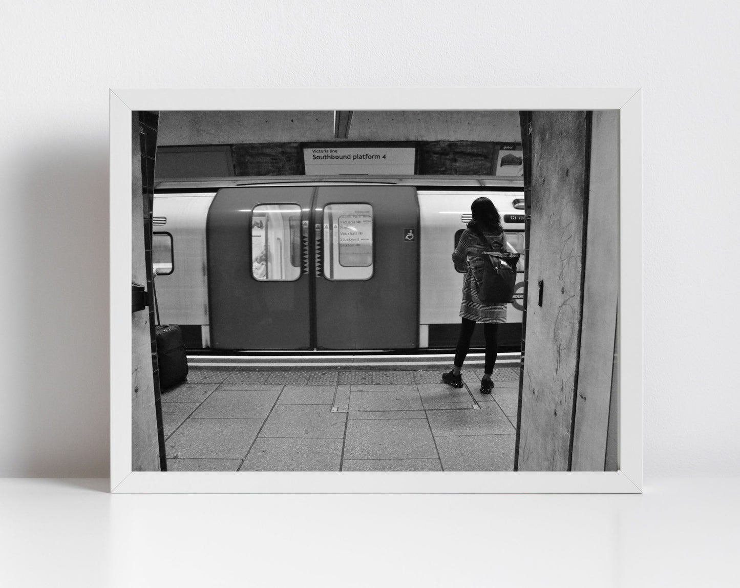 London Underground Black And White Photography Print