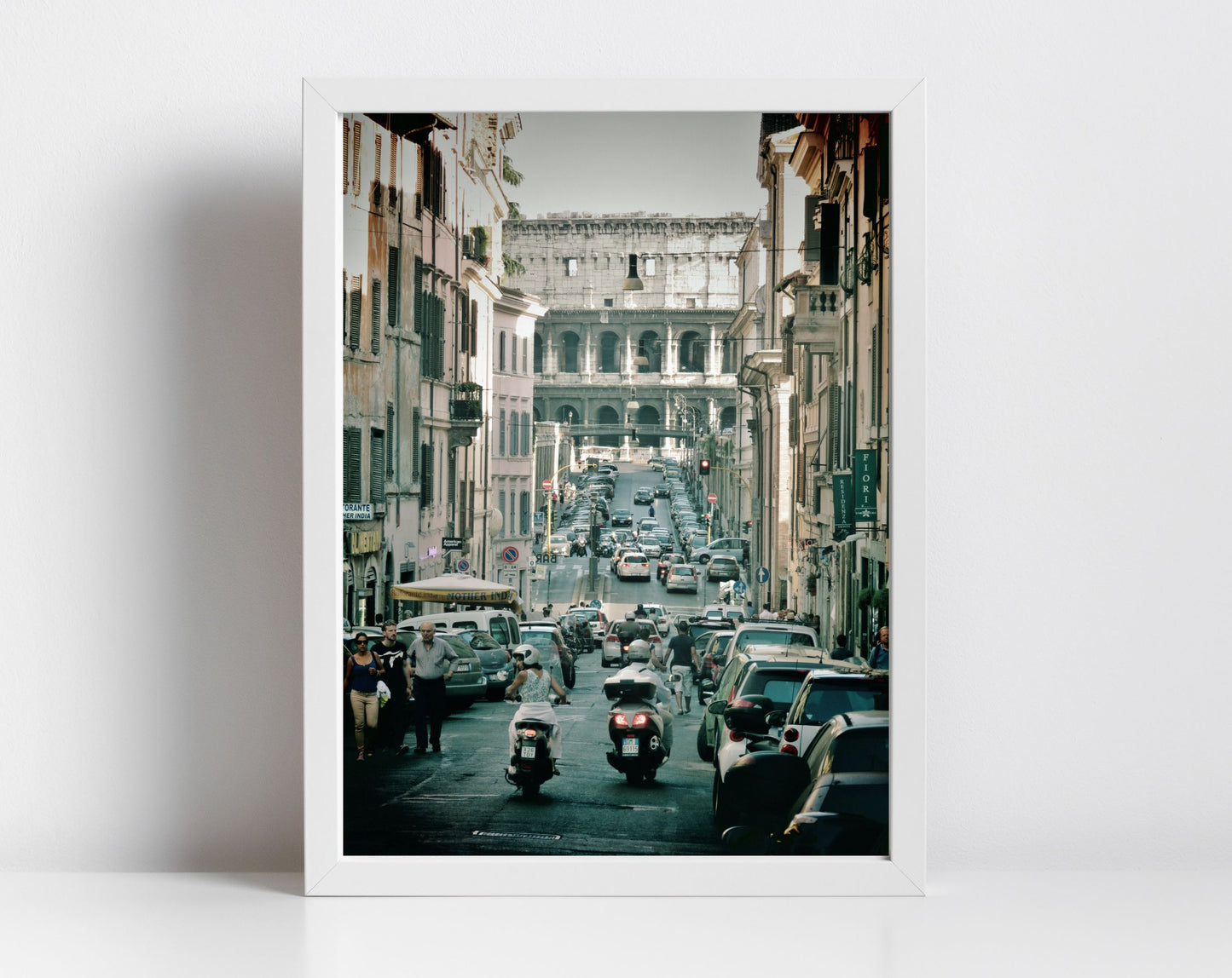 Rome Photography Print Colosseum Street Poster