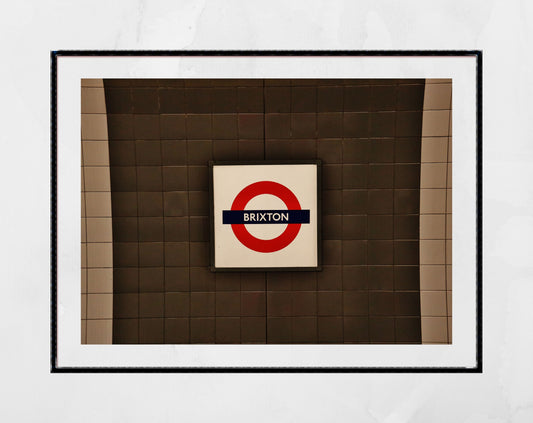 London Underground Poster Brixton Tube Station Wall Art
