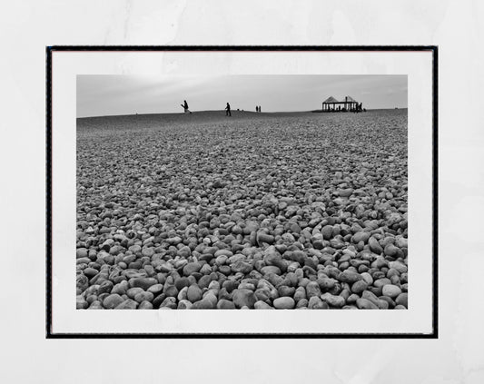 Folkestone Photography Pebble Beach Black And White Print