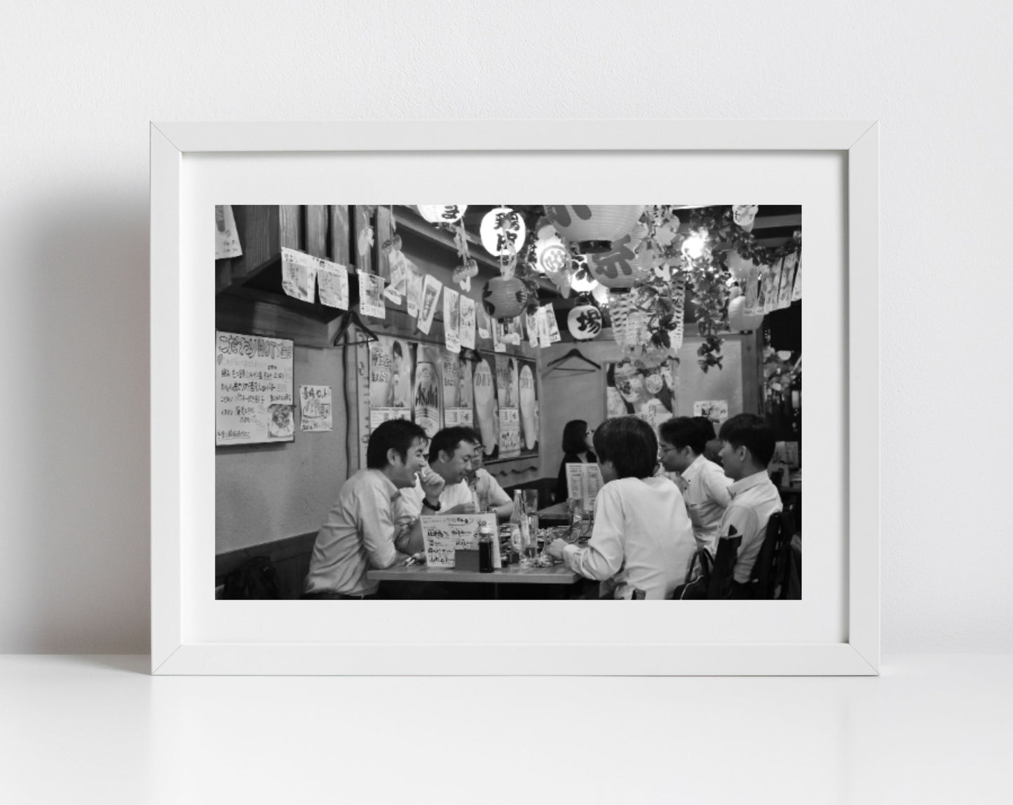 Japan Poster Tokyo Izakaya Black And White Photography Print