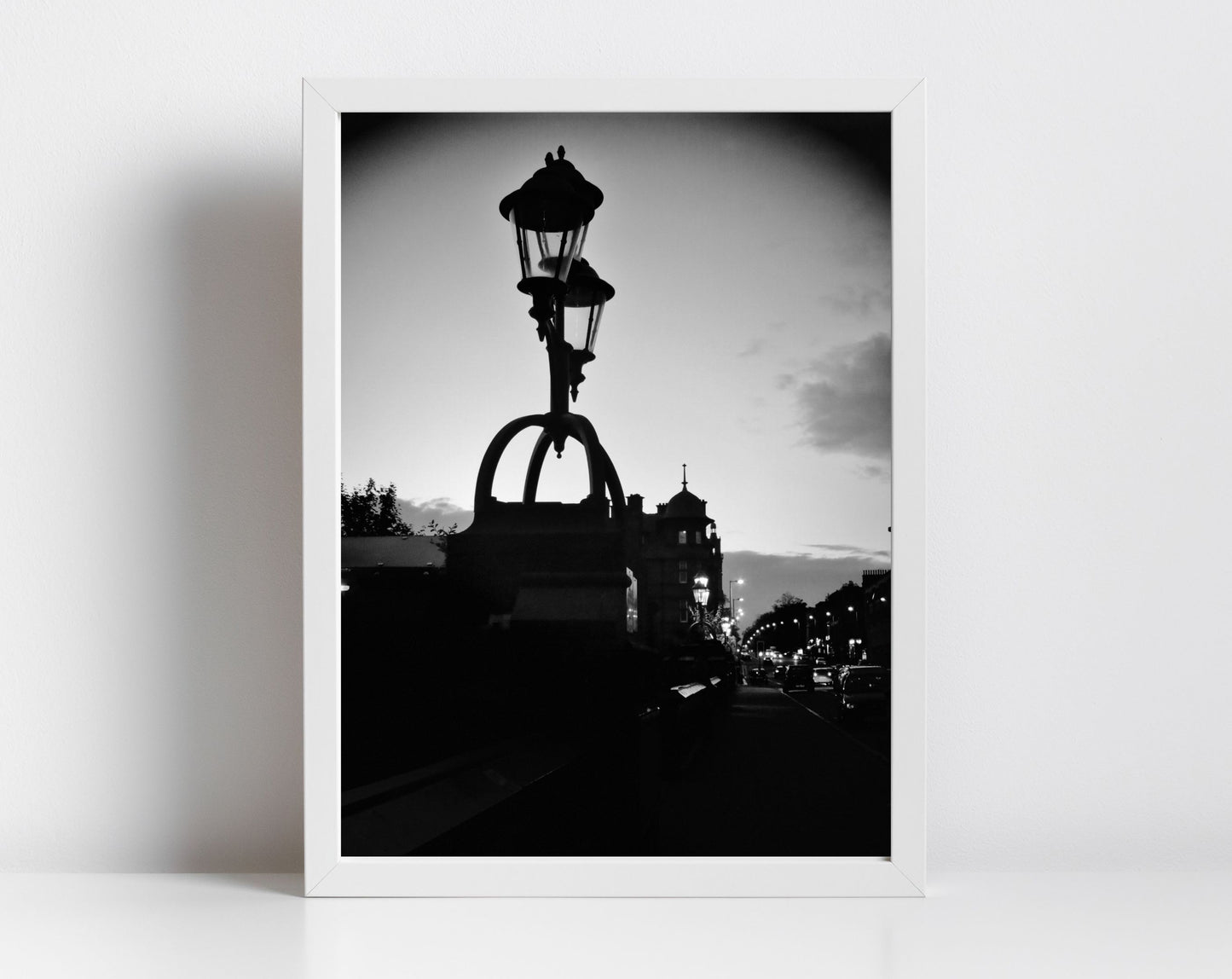 Glasgow West End Kelvinbridge Black And White Photography Print