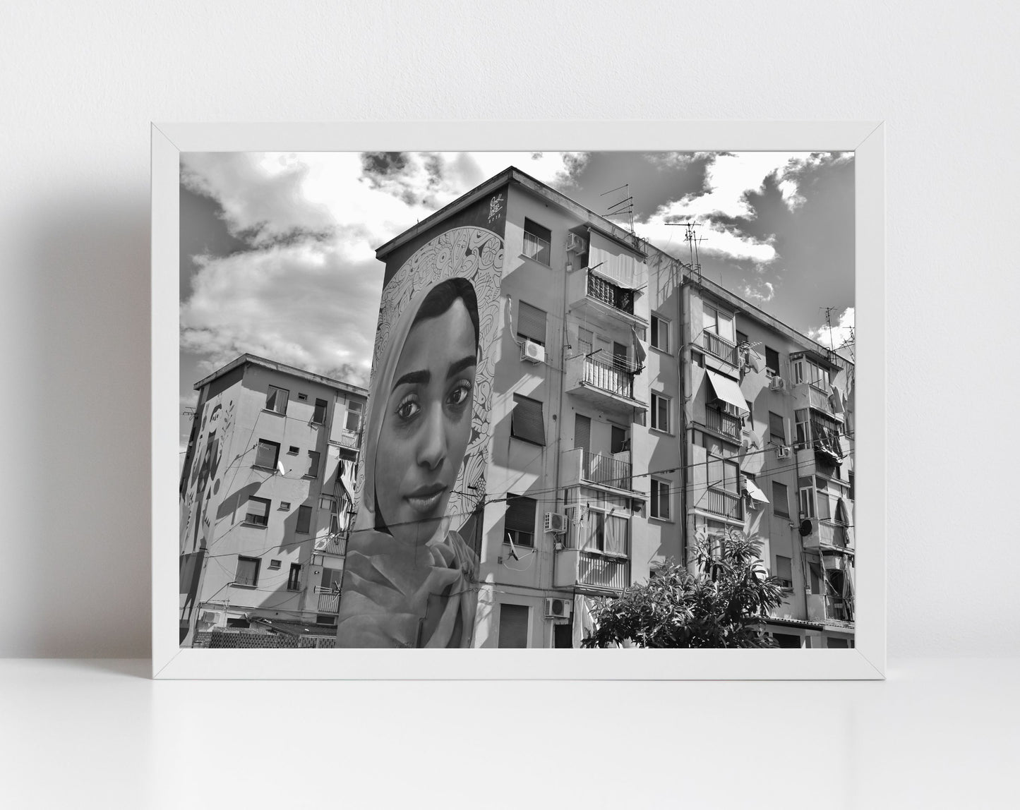Palermo Black And White Photography Print Rosk & Loste Street Mural Art