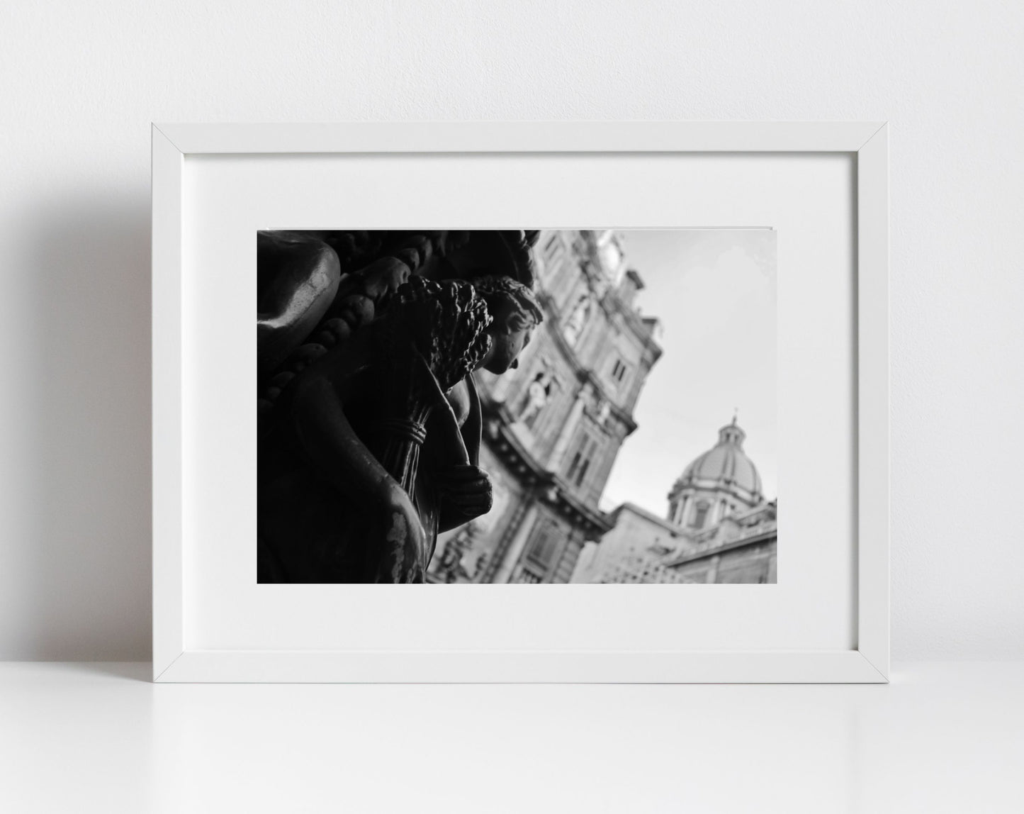 Four Corners Palermo Sicily Black And White Photography Wall Art