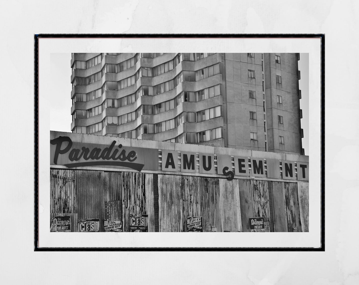 Margate Print Brutalist Black And White Wall Art