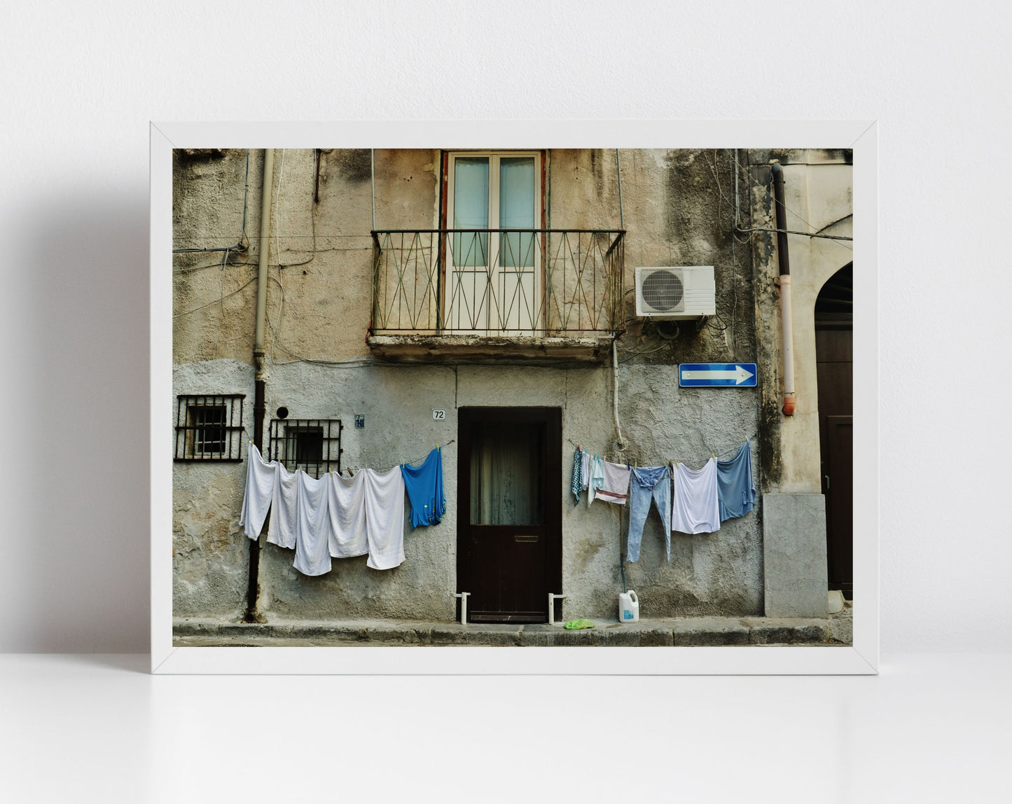 Palermo Sicily Print Street Photography Laundry Wall Art