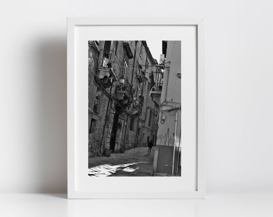 Palermo Sicily Black And White Print Italy Wall Art