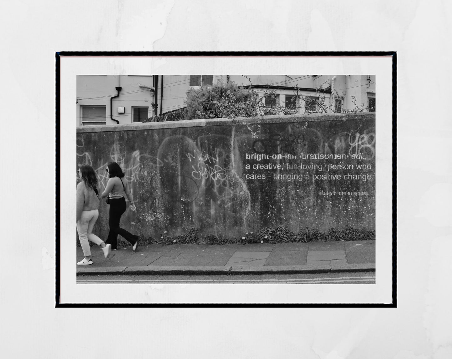 Brighton Street Black And White Photography Print