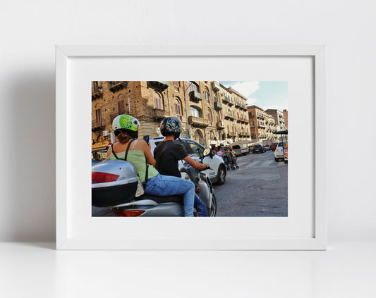 Palermo Sicily Print Vespa Poster Italy Wall Art