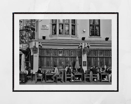 London Marylebone Black And White Photography Print British Pub Art