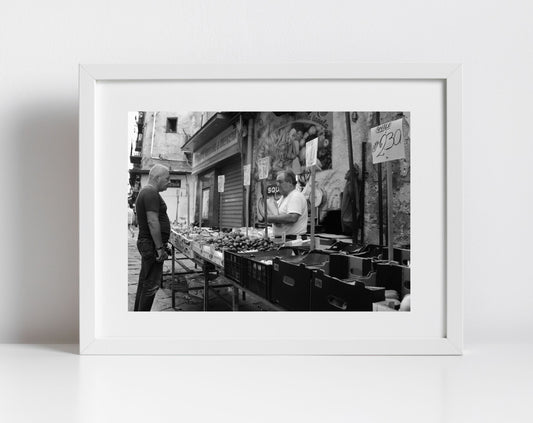 Palermo Black And White Print Sicily Wall Art Street Photography