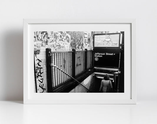 Bushwick Brooklyn Photography New York Subway Print Jefferson Street Station