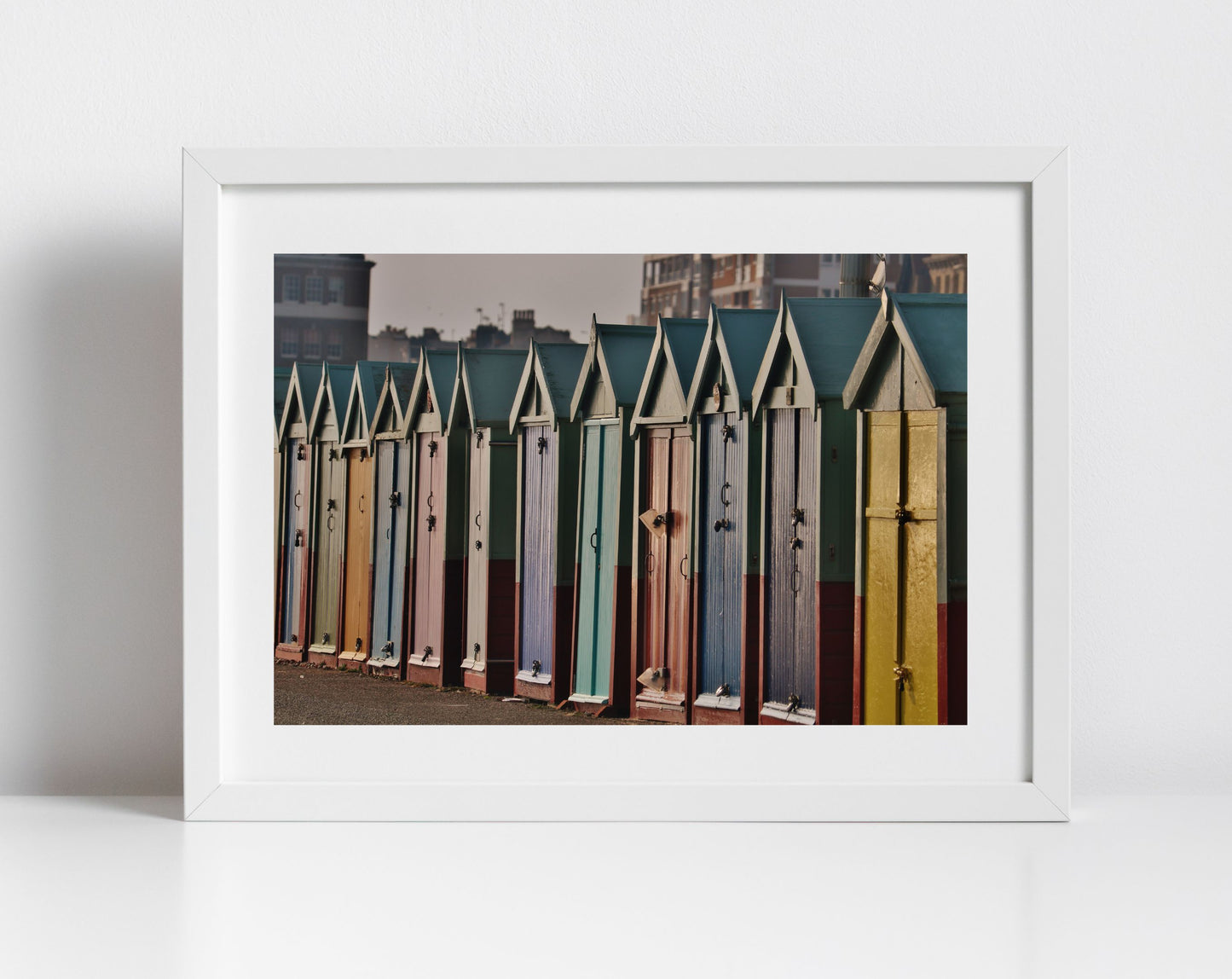 Brighton Print Hove Beach Huts Poster