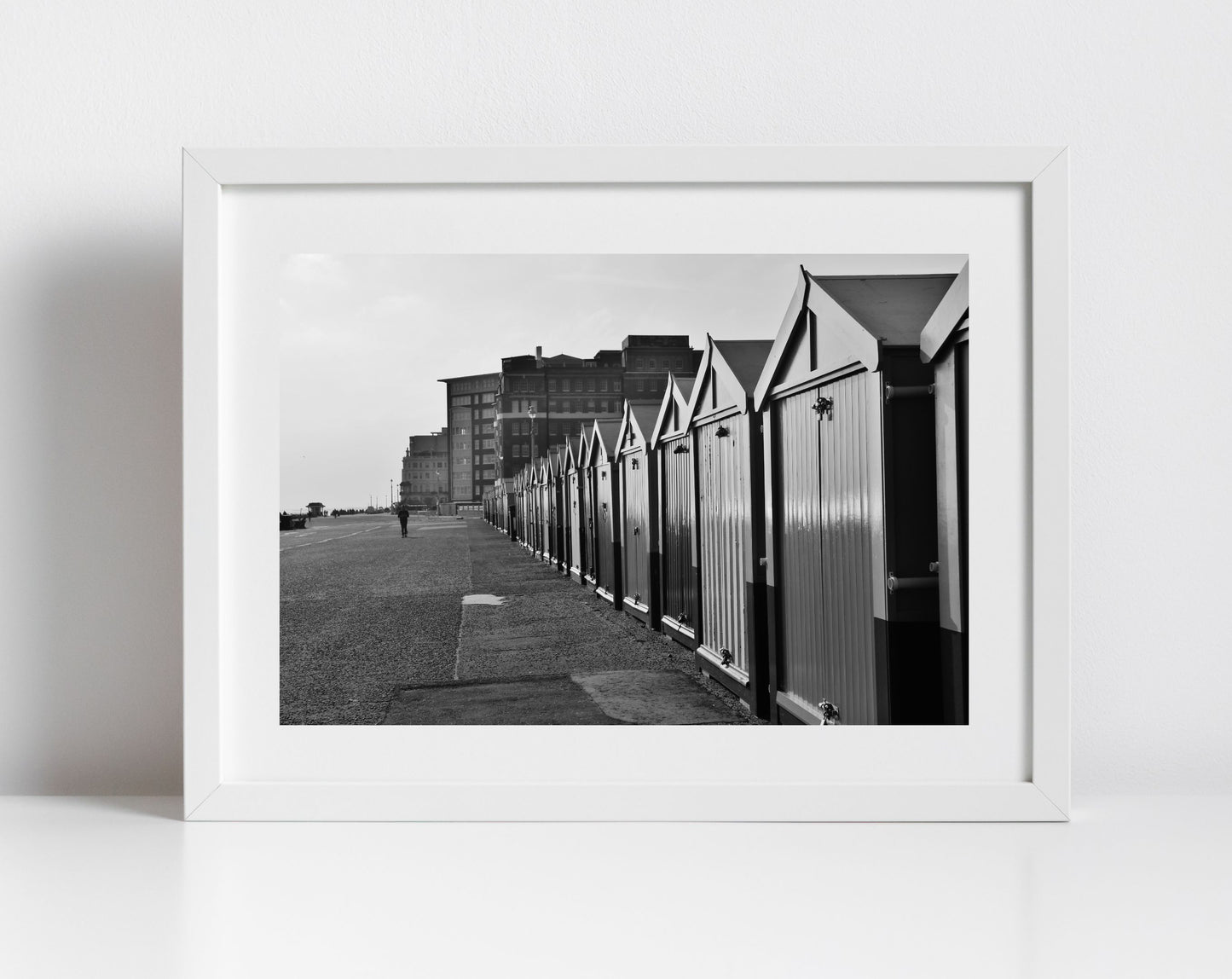 Brighton Photography Hove Beach Huts Print Black And White