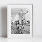 Falkirk Kelpies Scottish Thistle Black And White Print
