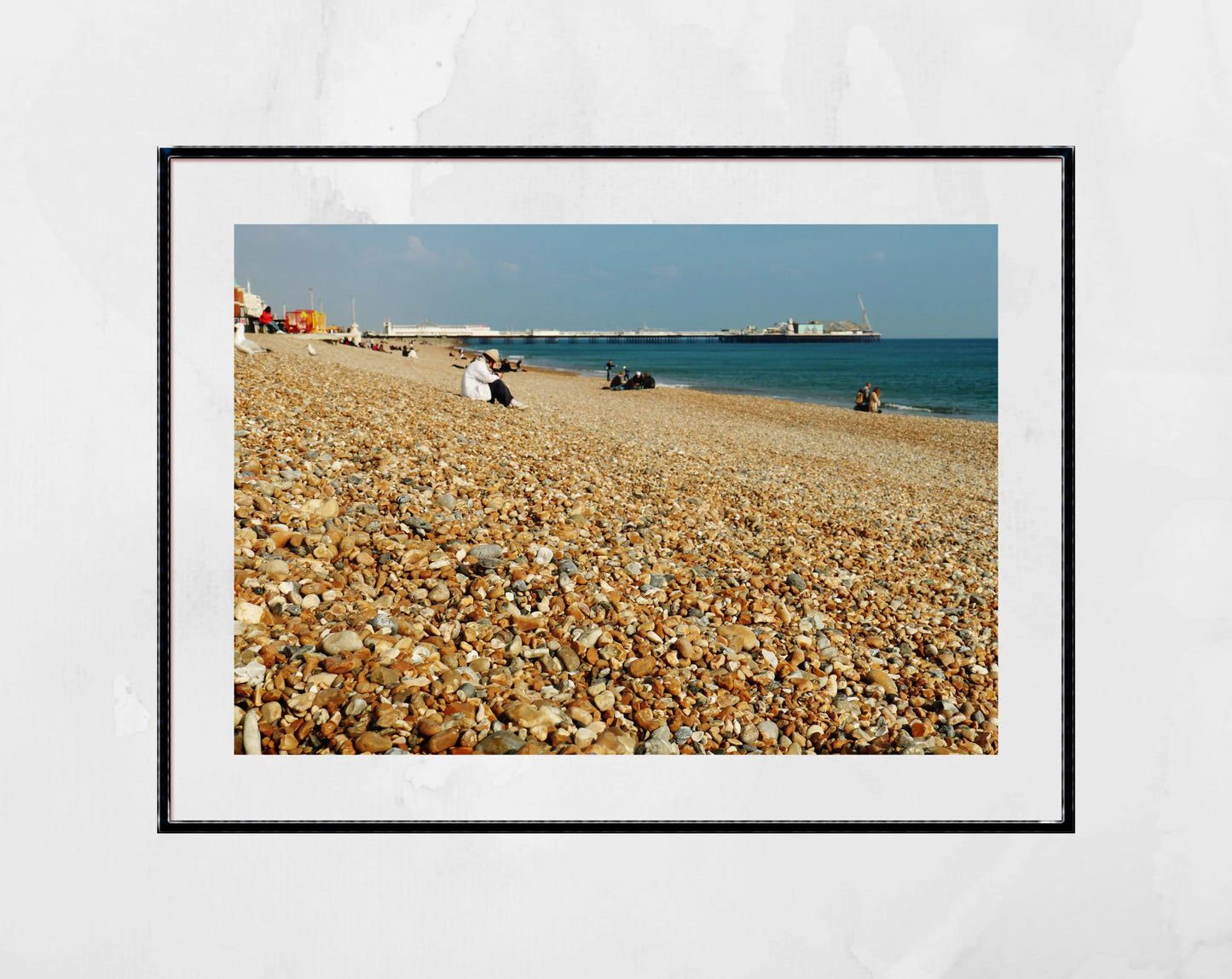 Brighton Beach Black And White Photography Poster