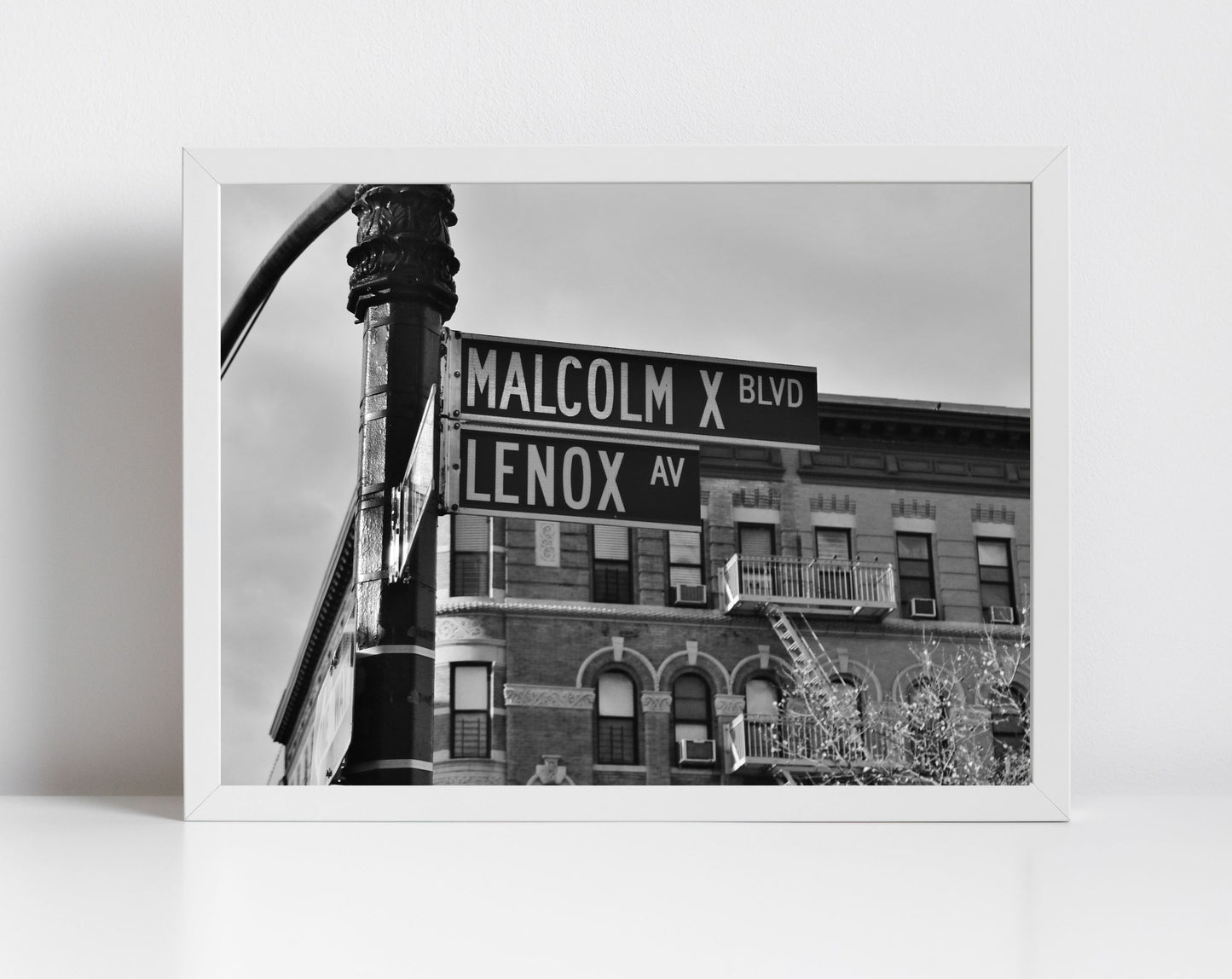 Harlem Print Malcolm X Boulevard Lenox Avenue Poster New York Street Photography