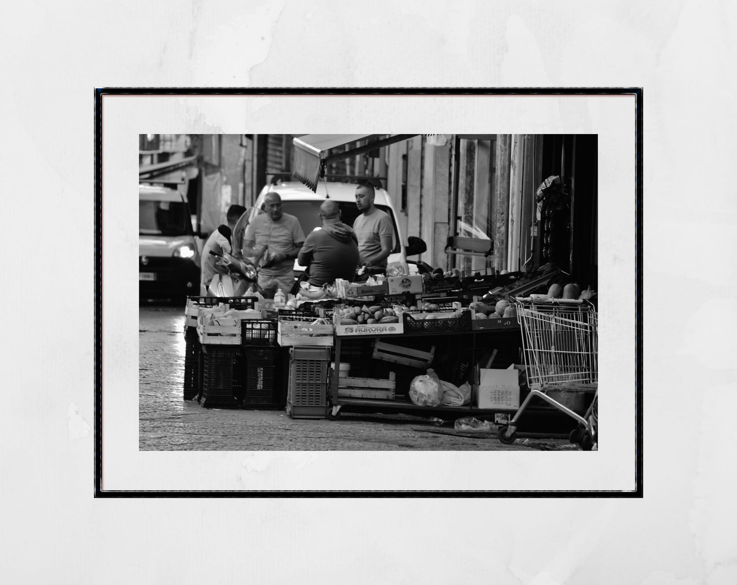 Palermo Sicily Print Black And White Street Photography Wall Art