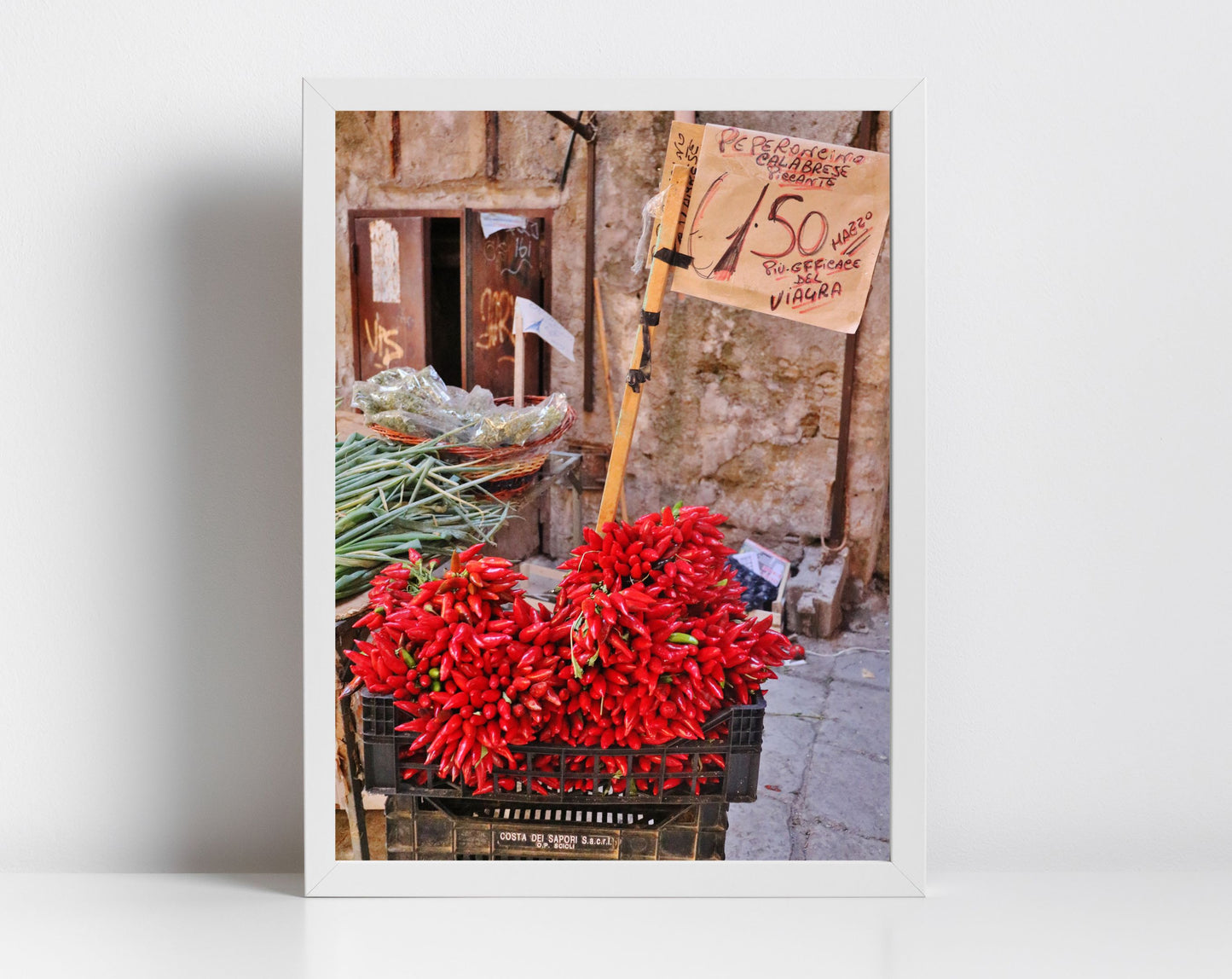 Chillies Poster Italian Wall Art Palermo Print