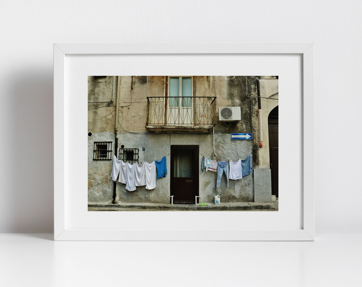 Palermo Sicily Print Street Photography Laundry Wall Art