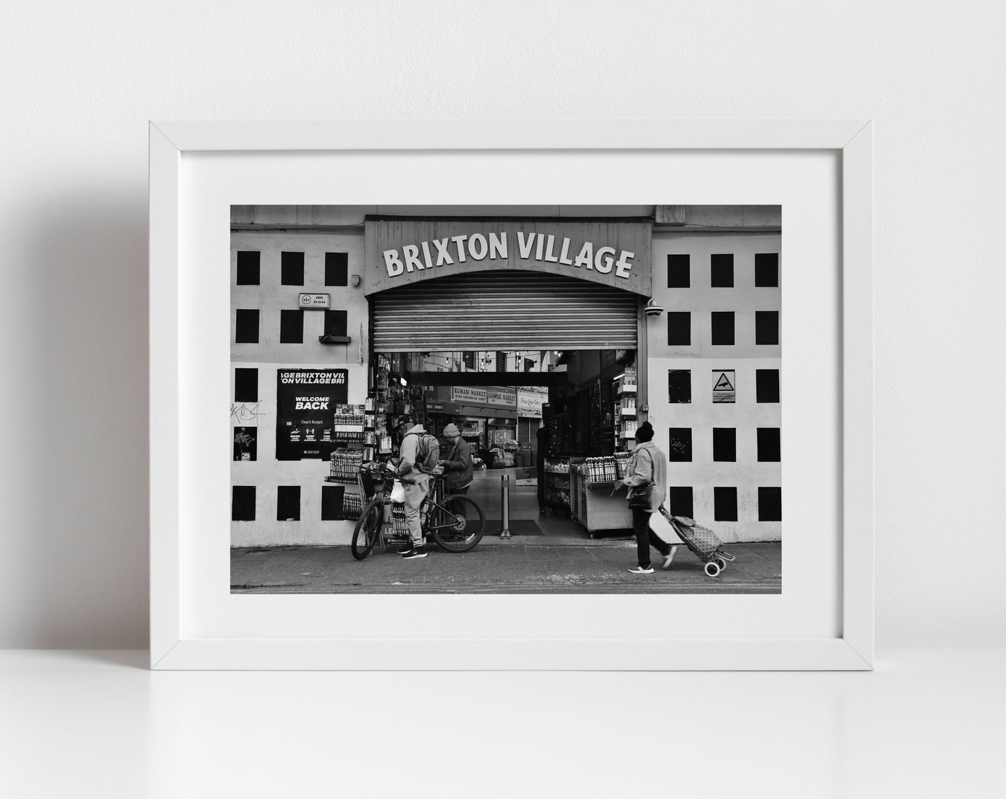 Brixton Village Market Black And White Photography Print