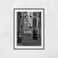 Palermo Sicily Black And White Photography Print Cat Wall Art