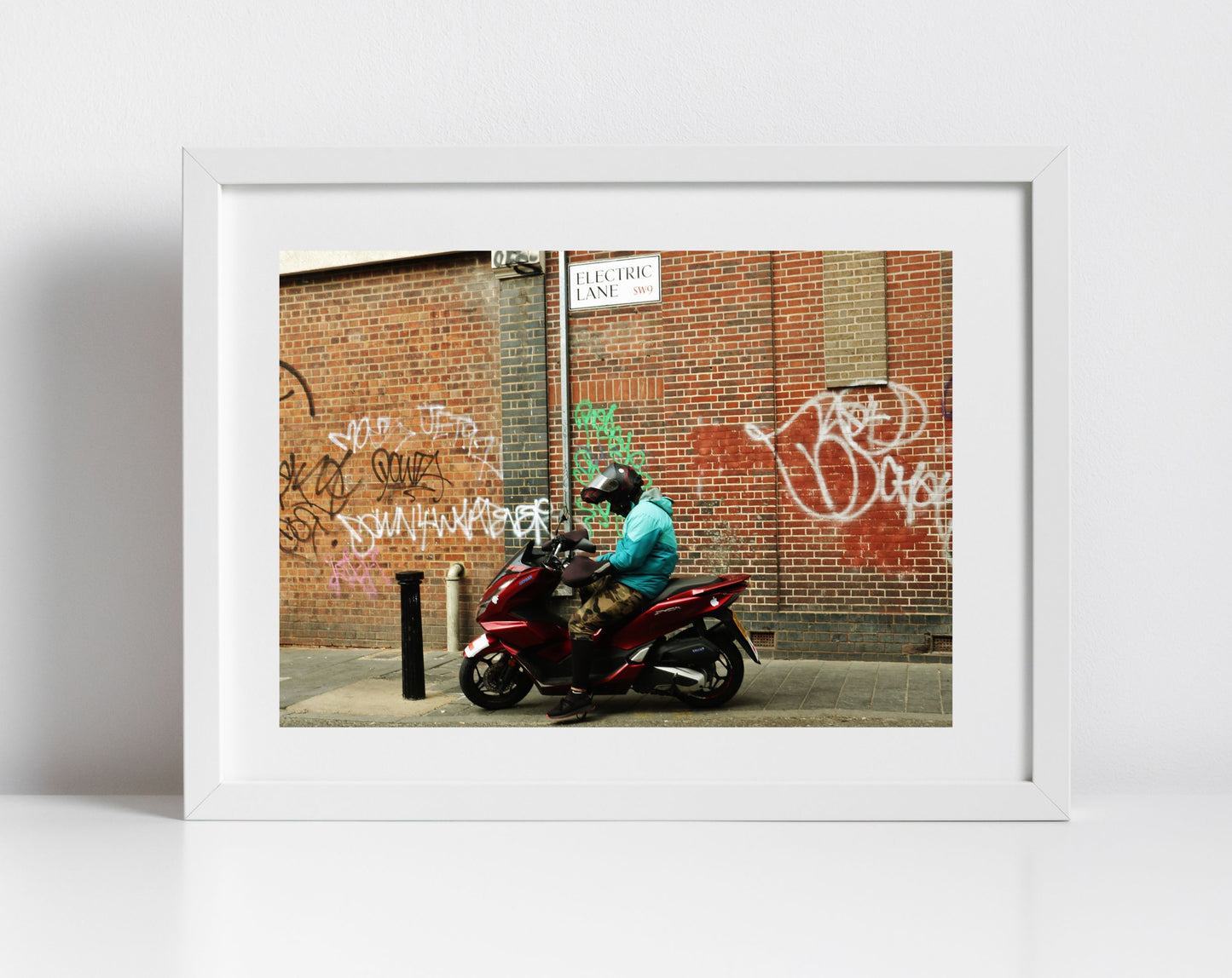 Brixton Print Street Photography Motorcyle Poster