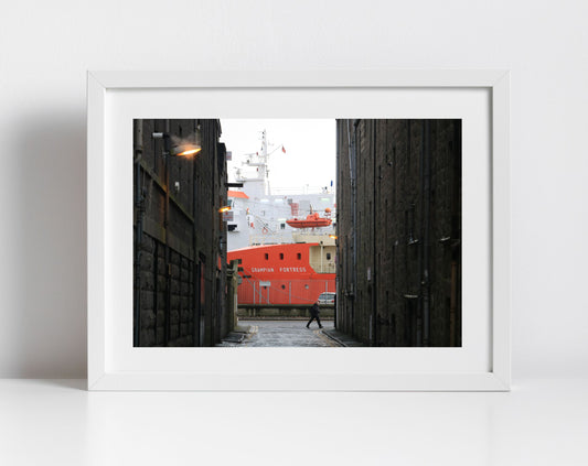 Aberdeen Photography Print Scotland Harbour Poster