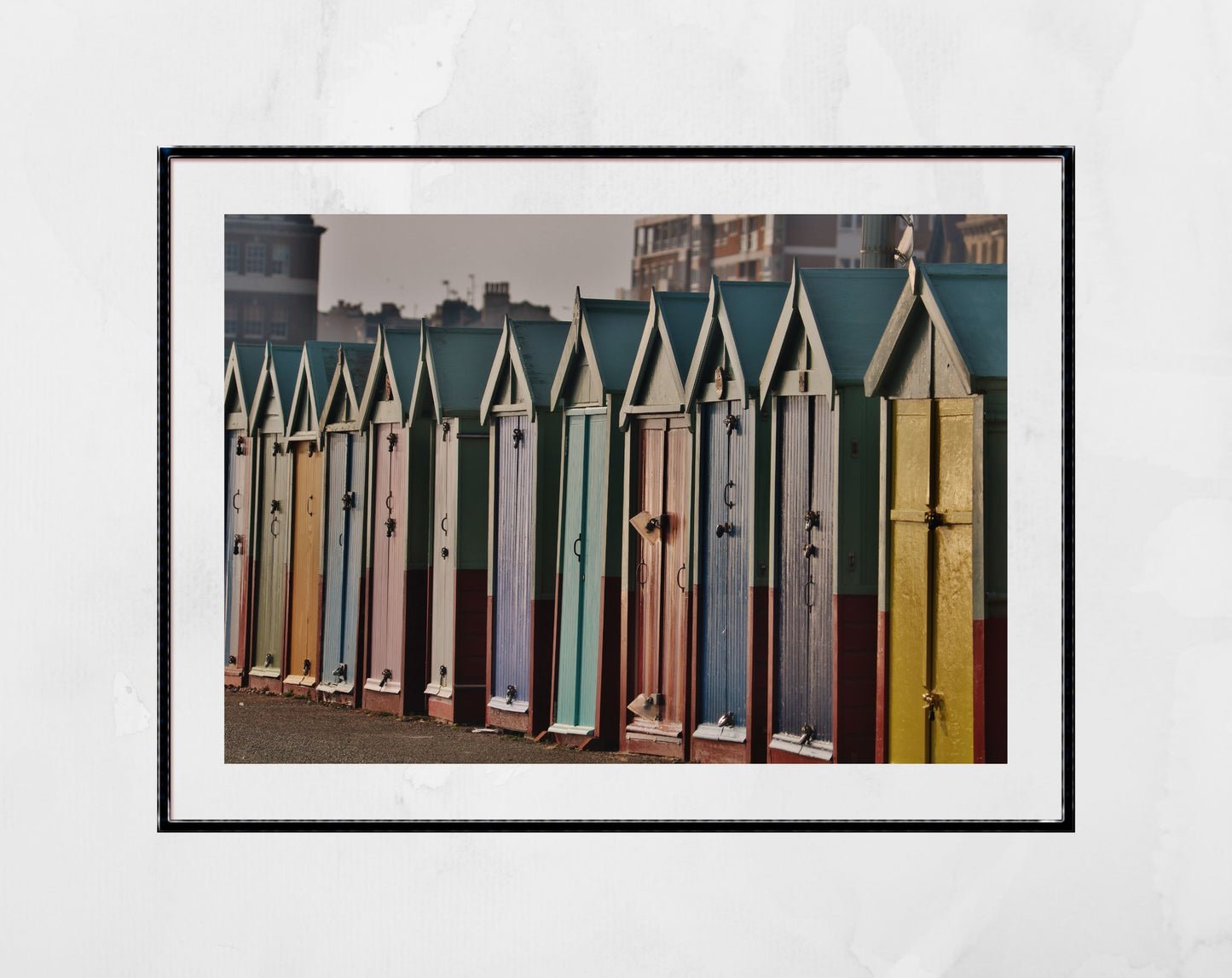 Brighton Print Hove Beach Huts Poster