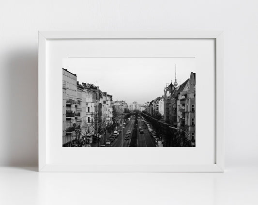 Berlin Neukölln Black And White Photography Print Poster