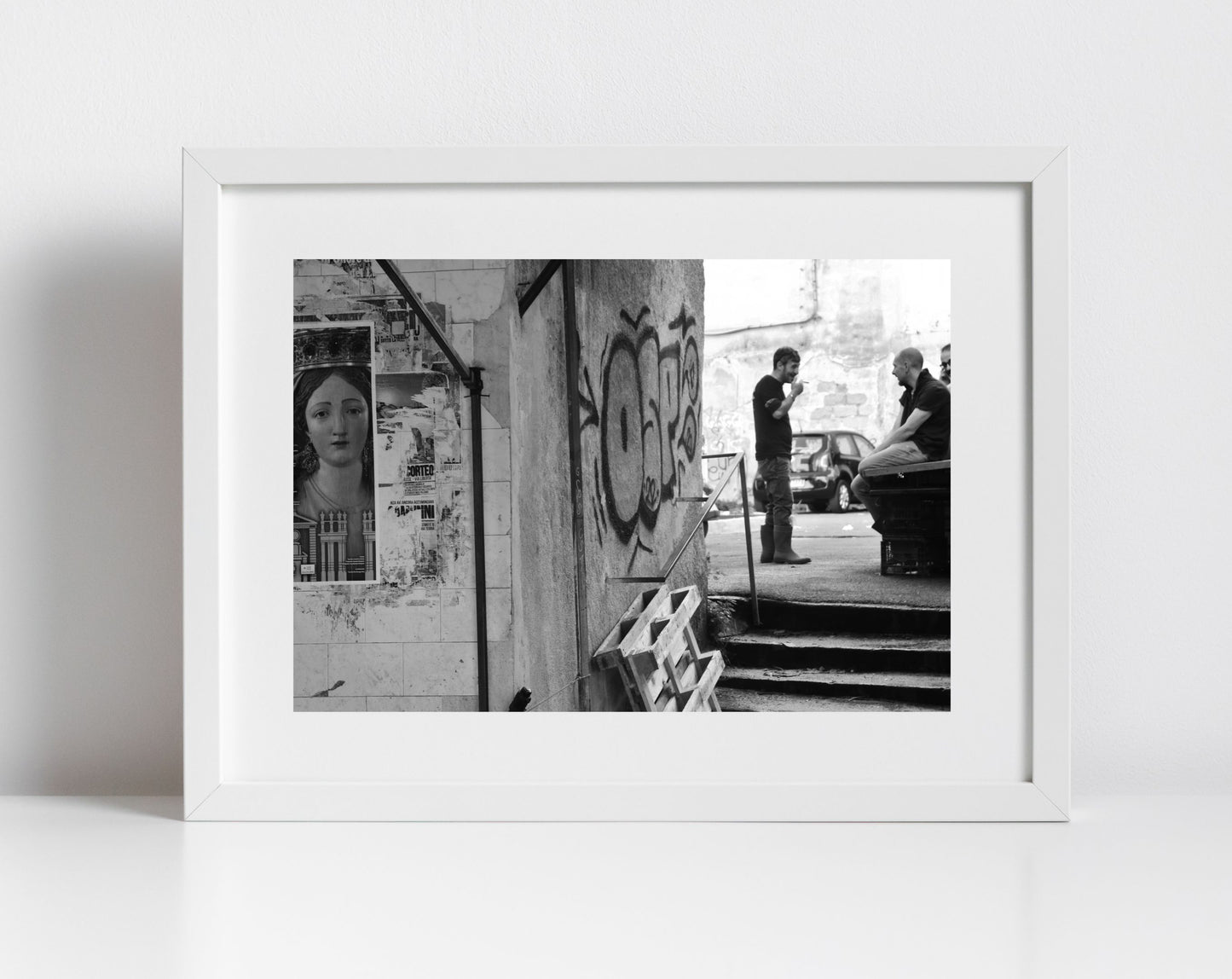 Palermo Sicily Art Black And White Print Street Photography