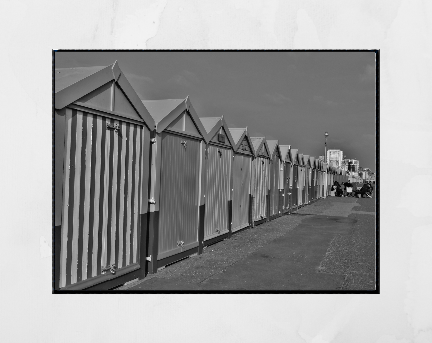 Brighton Black And White Photography Print Hove Beach Huts Wall Art